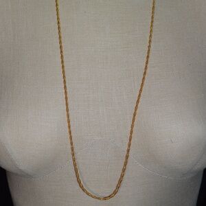 Vintage VENDOME Long Twist Link Chain Necklace